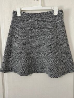 Skirt Tweed Knit Flounce Business Parisian Preppy